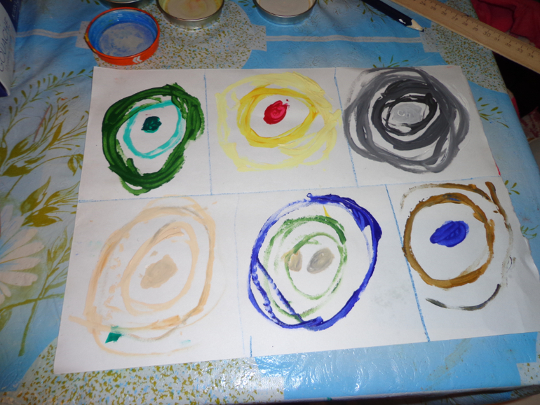 Рисование ватными палочками