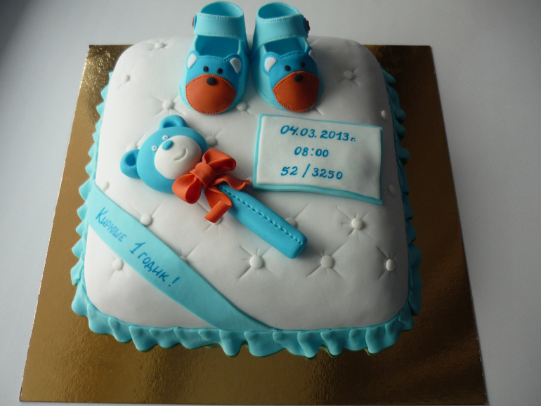 торт-подушка для мальчика)