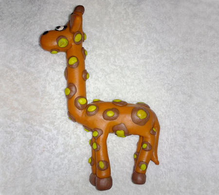 Жираф из пластилина (мк)