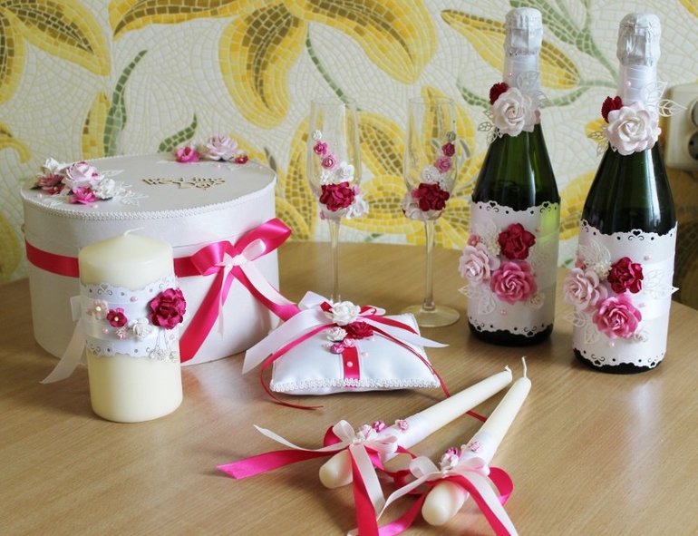 оформление свадебных аксессуаров