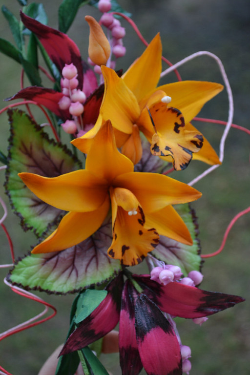 Букет с орхидеями Цимбидиум ...