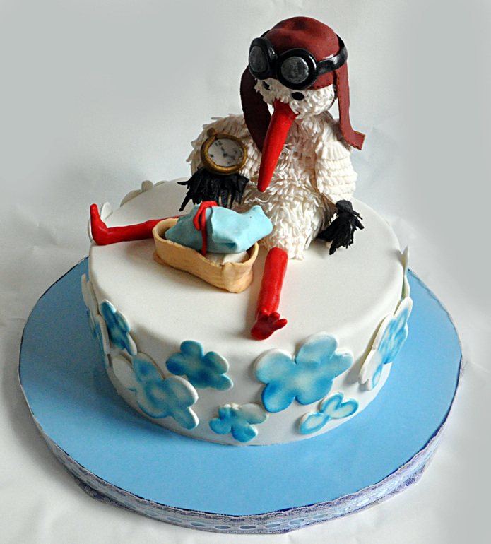 Торт с аистом