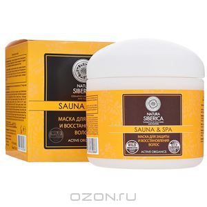 Natura Siberica Маска "Sauna & Spa" для защиты и восстановления волос, 370 мл