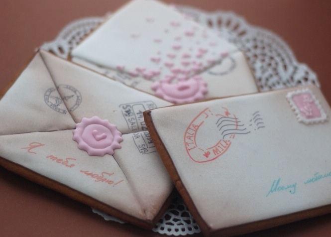 Вот такие пряничные письма на день Св.Валентина!