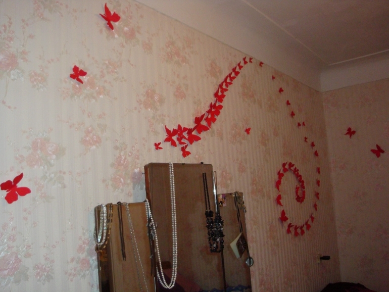 Бумажные бабочки для интерьера + мини-МК