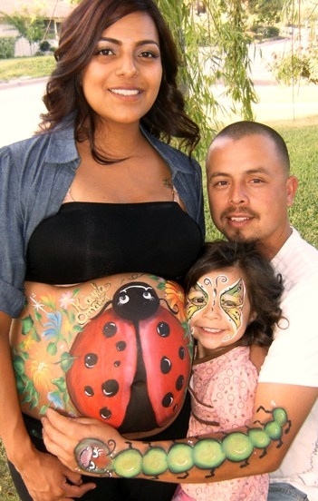 Идеи для фотосессии беременных, часть 3 "Боди арт животиков""