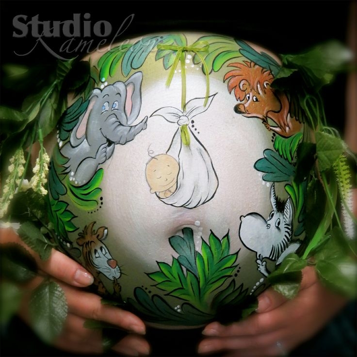 Идеи для фотосессии беременных, часть 3 "Боди арт животиков""