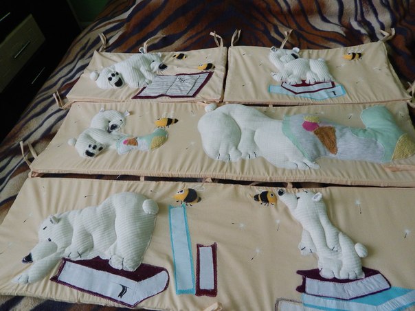 борта для детских кроваток ручной работы!!!