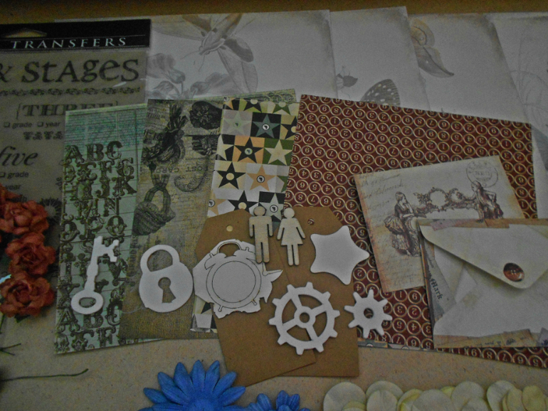 Мой сине-бежево-коричневый мужской конвертик