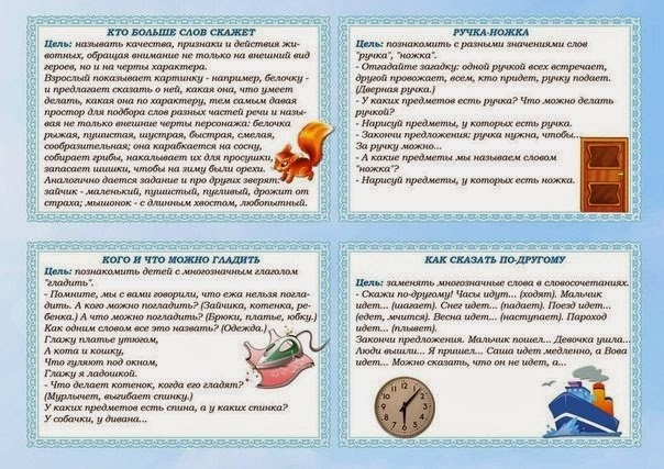 Игры на развитие речи