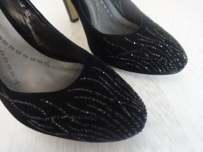 Туфли со стразами, 39 р-р, б/у 1 раз