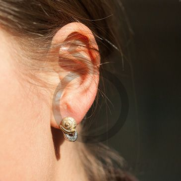 Серьги Улитки из серебра