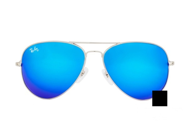 Модные голубые зеркальные очки Ray Ban