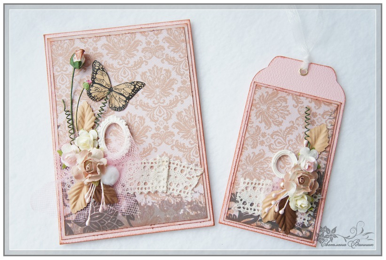 Открытка и тег в подарок