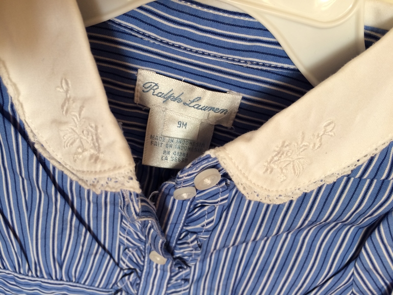 ralph lauren платье - рубашка 9 мес. 1800 руб.