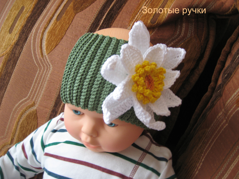 Летняя повязка для девочки "Лилия"