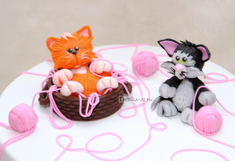 Торт с котятами)