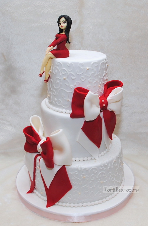 Торт для девушки на юбилей