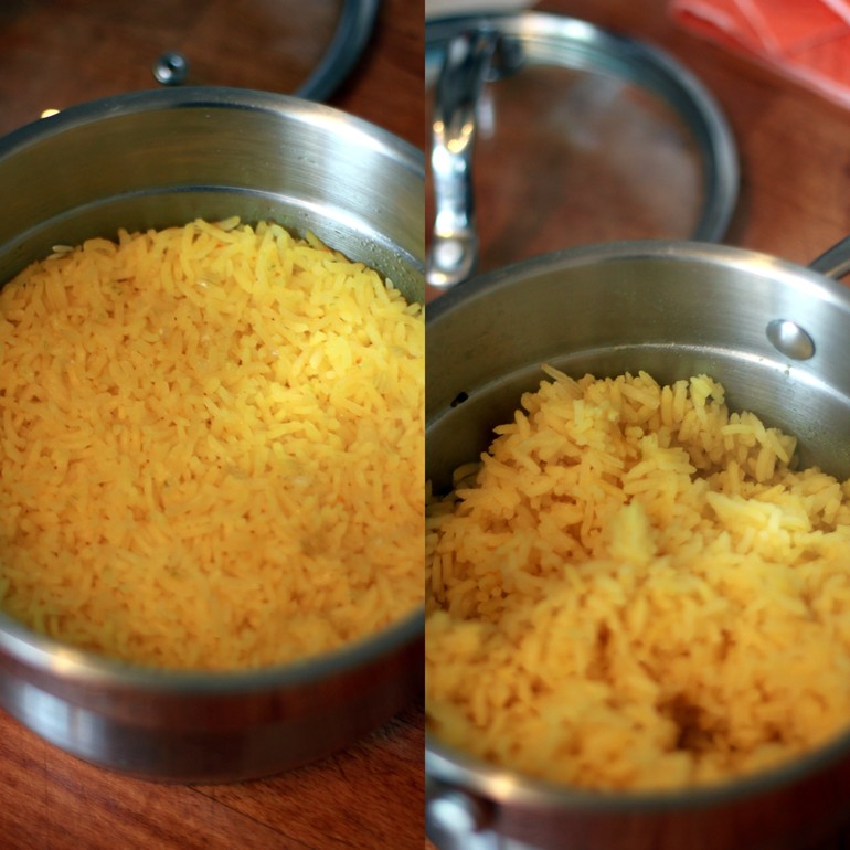 Куриная печенка с рисом и томатной сальсой