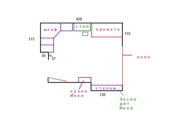 Помогите расставить мебель в детской для 2их девочек.