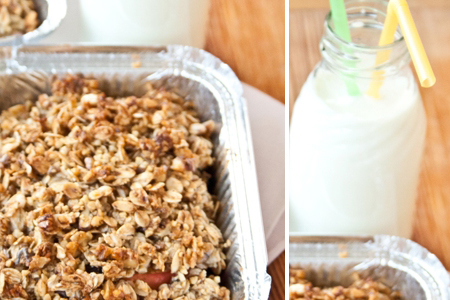 Яблоки под овсяной корочкой