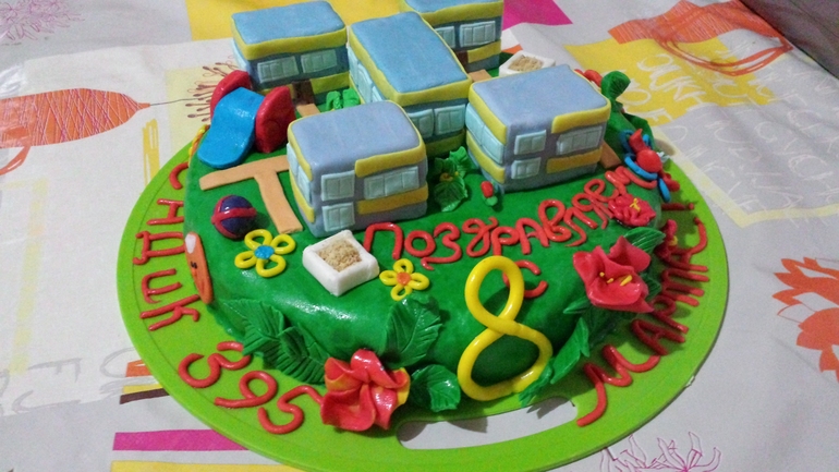 Торт для женского коллектива детского садика