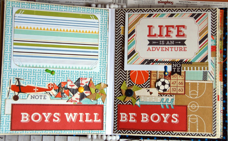 Яркий альбомчик для мальчика в американском стиле HERO