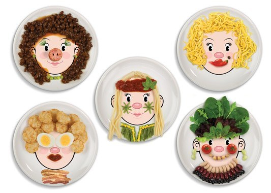 Чудесные тарелочки Food Face!)))