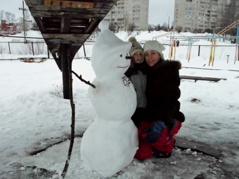 Наш снеговик