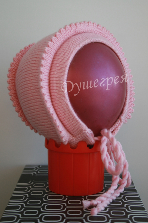 Чепчик к подарок новорожденной девочке