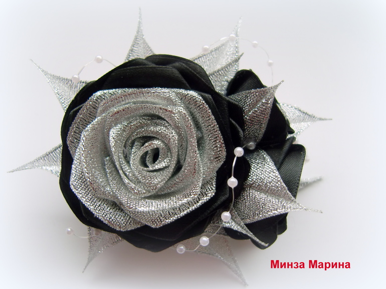 Заколочка автомат и ободок - мои любимые розы :)