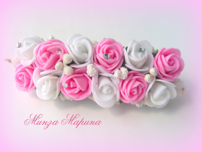Немного изделий с розочками
