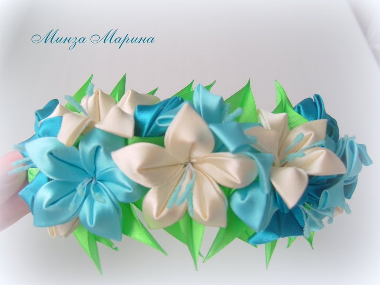 Ободок и цветок на заколке стреле