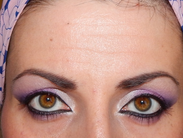 Сиреневый макияж в стиле " Арабский"