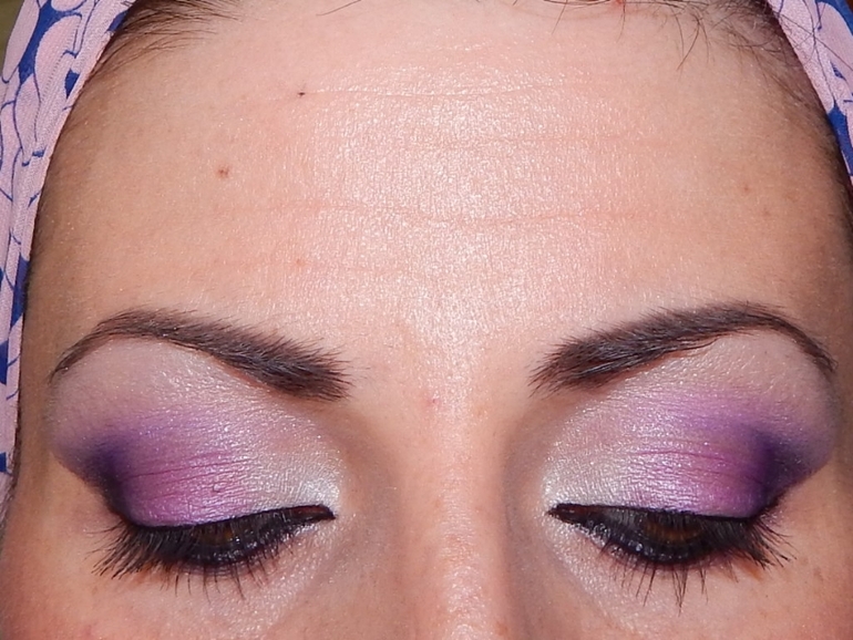 Сиреневый макияж в стиле " Арабский"