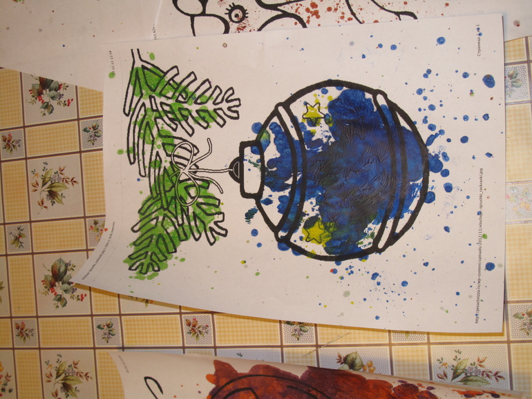 День 22 Восковые мелки заранее на терке протертые