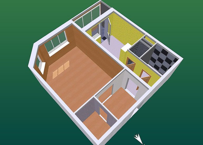 Освещение в комнате с полуэркером