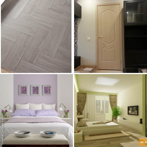 Сочетание дверей, пола и стен