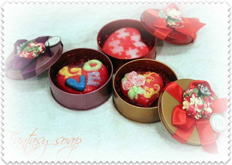 Мыло ручной работы ко Дню Влюблённых