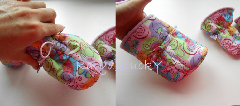 Комбинезон для малышки + утепленные варежки и пинетки