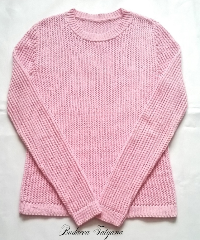 Пуловер ажурный