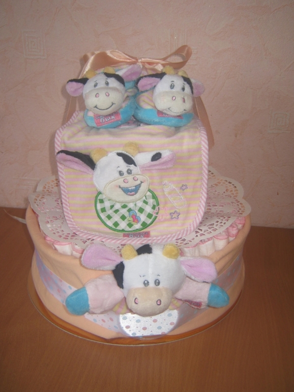 Торт из подгузников "Веселый Бык"