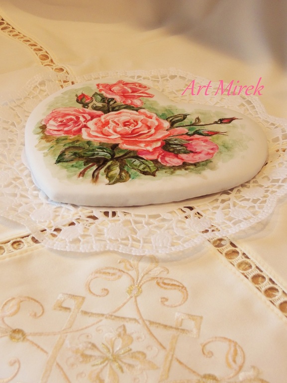 Пряник "Цветочное сердце"