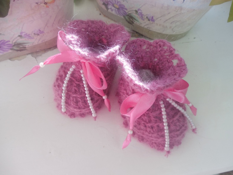 Пинетки для новорожденной принцессы