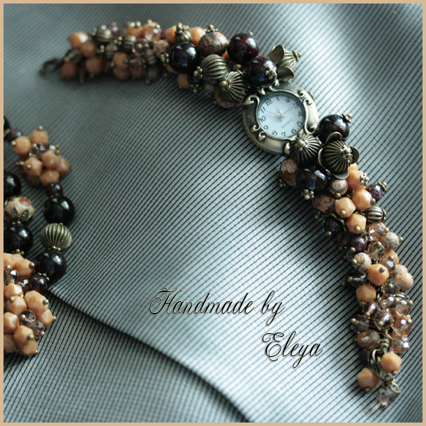 Гарнитурчик с гранатом и яшмой