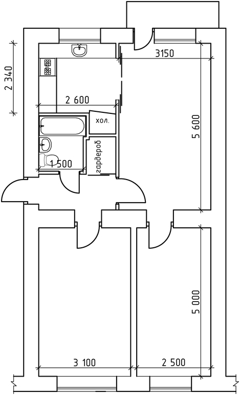 Ох уж эта кухня…2100*2600 или стоит ли объединять кухню и комнату?
