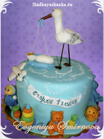 торт  Аист прилетел