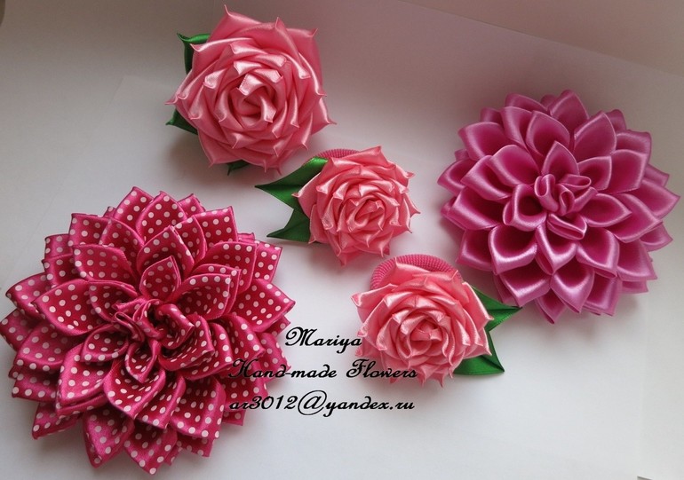 Цветы в технике канзаши