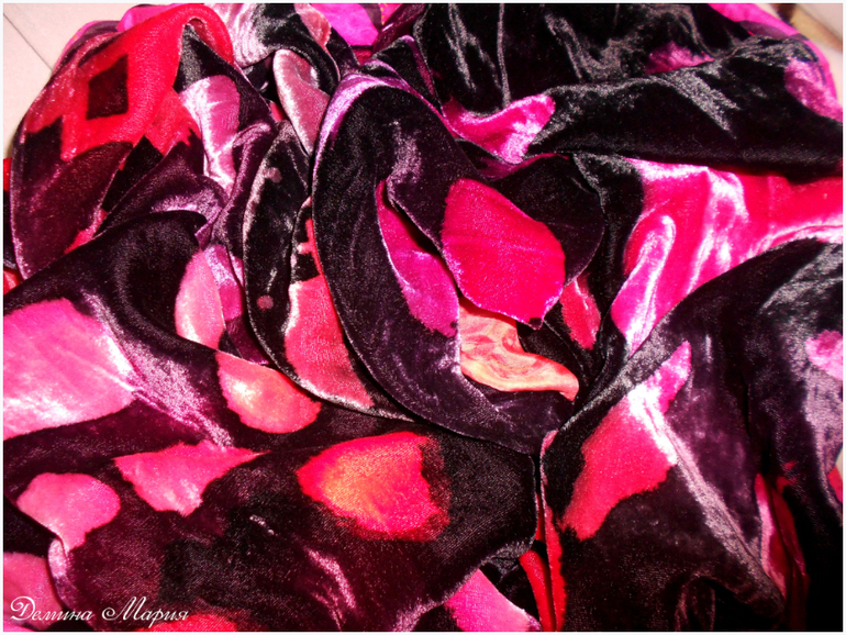 Бархатно-шелковый снуд "Волшебная ночь".