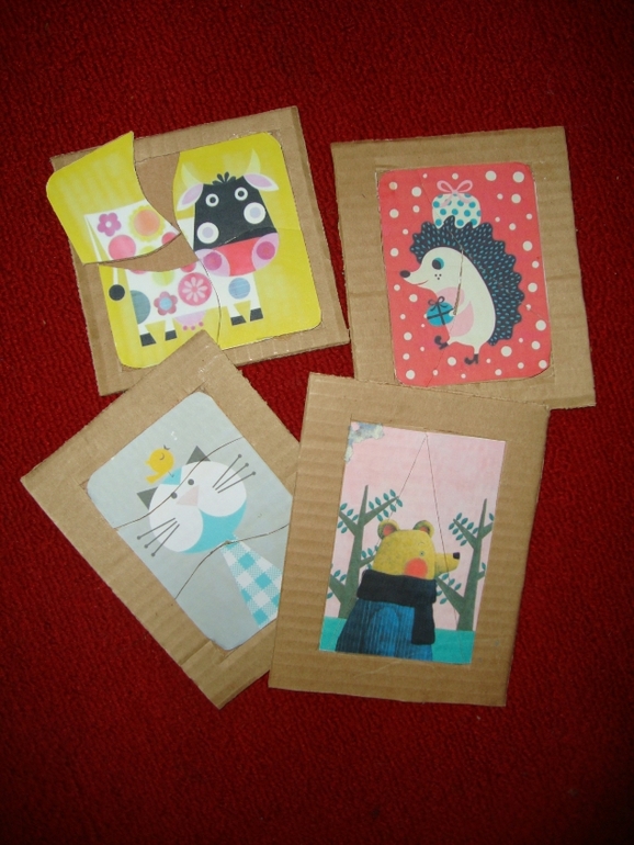 Пазлы из картона